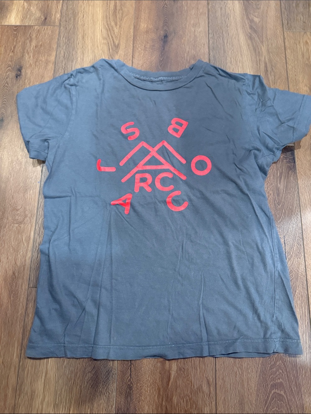 Marc Jacobs Grey Short-Sleeve Tee with Red Graphic Logo